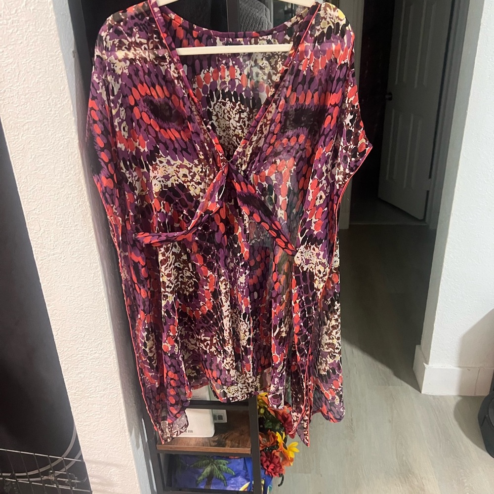 Colorful swim cover up